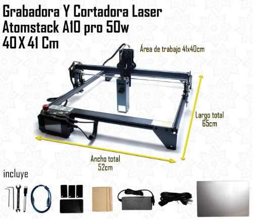 Grabadora y cortadora láser Atomstack A10 Pro 50w 40x41 cm